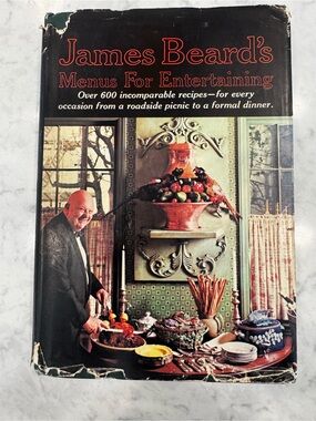 1965 James Beard Menus for Entertaining Vintage Cookbook First Edition HC